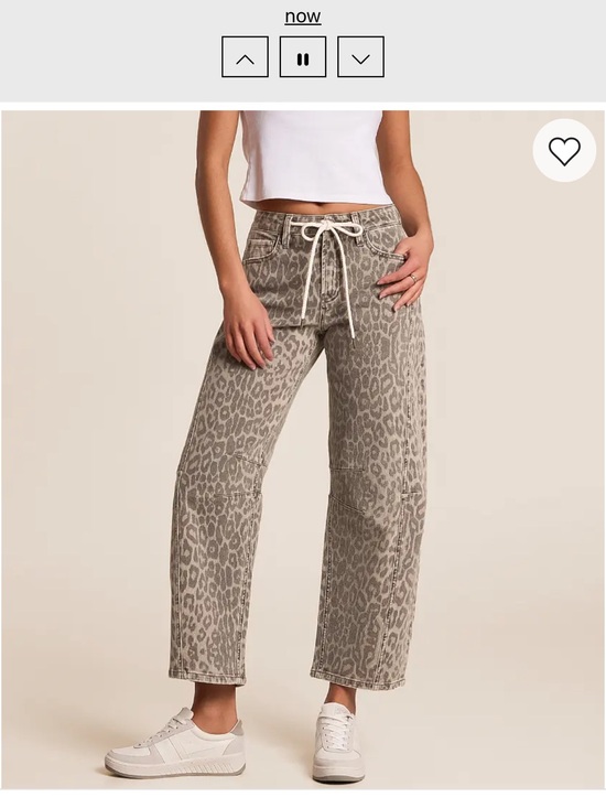 Vervet Denim - Vervet Kate Leopard Barrel Stretch Jean
